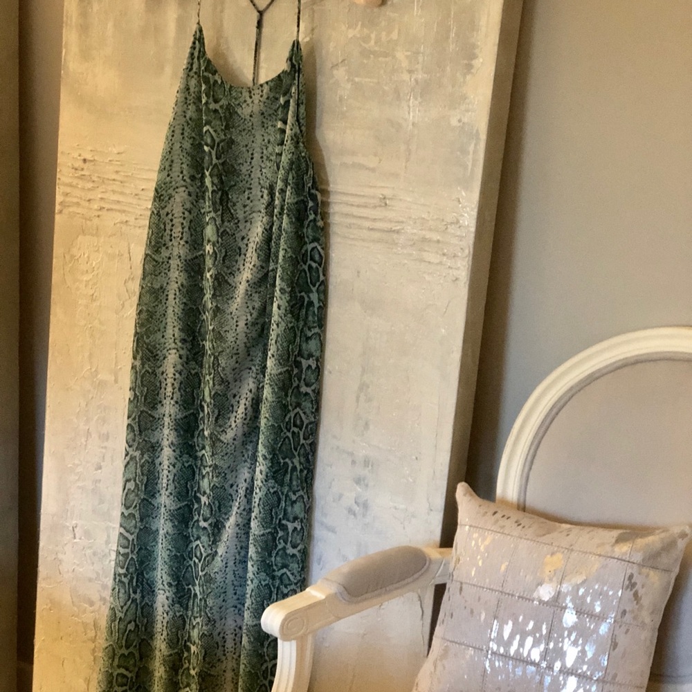 Turquoise Snakeskin Show Me Your Mumu Maxi Dress